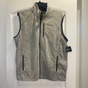 XL Eddie Bauer Men's radiator vest Heather Gray full zip NWT style 1953.
